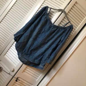 Jean off the shoulder top
